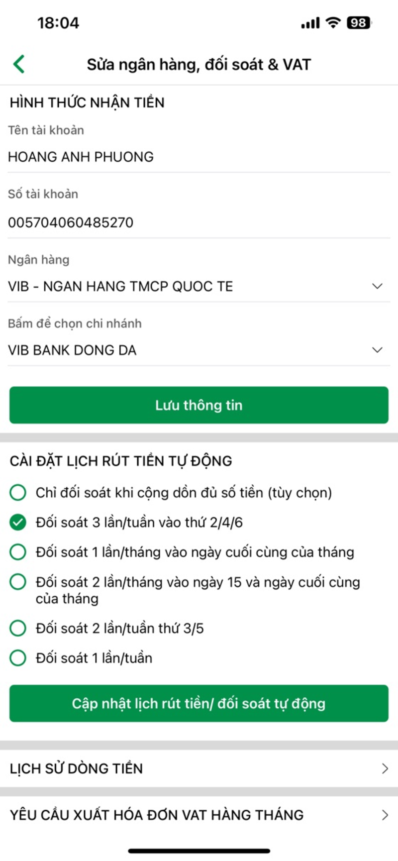 Bạn cần điền đầy đủ các thông tin mà GHTK yêu cầu