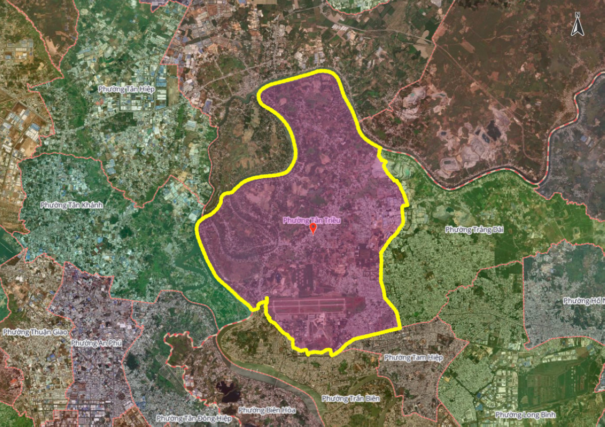 Bản đồ phường Tân Triều mới