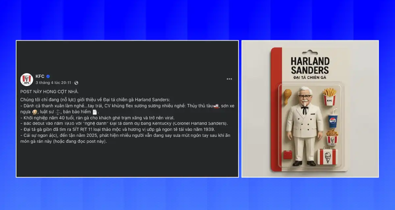 Mẫu bài đăng bán hàng online đồ ăn bắt trend đến từ KFC thu hút đông đảo khách hàng trẻ