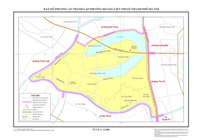 Hình ảnh bản đồ Phường Hoàng Liệt mới
