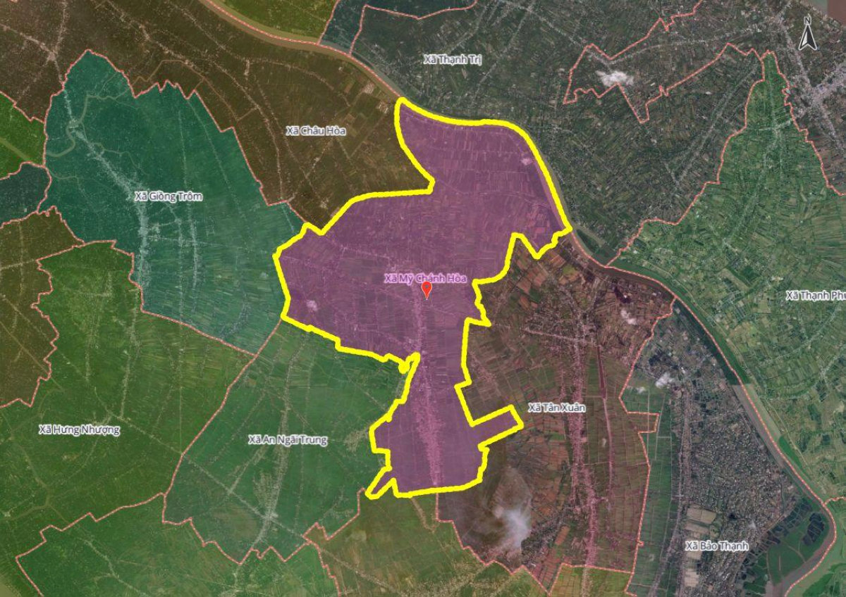 Hình ảnh bản đồ xã Mỹ Chánh Hòa mới