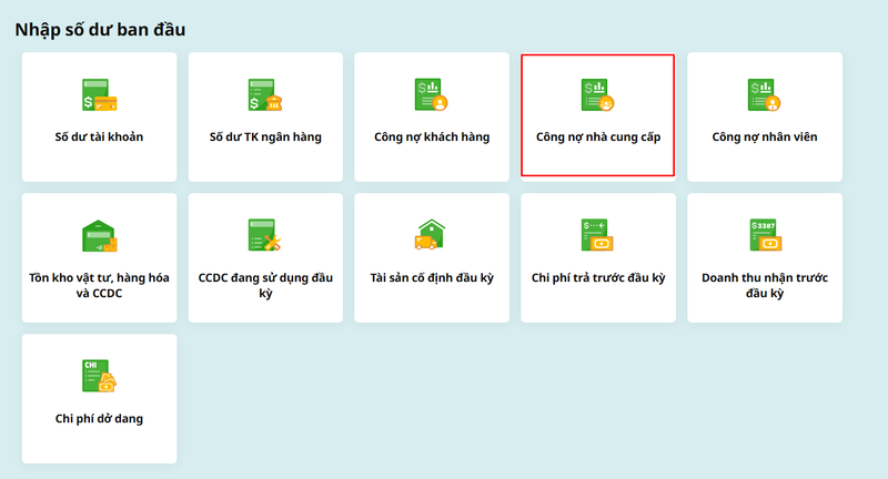 Màn hình quản lý đơn mua và công nợ nhà cung cấp trên Misa AMIS