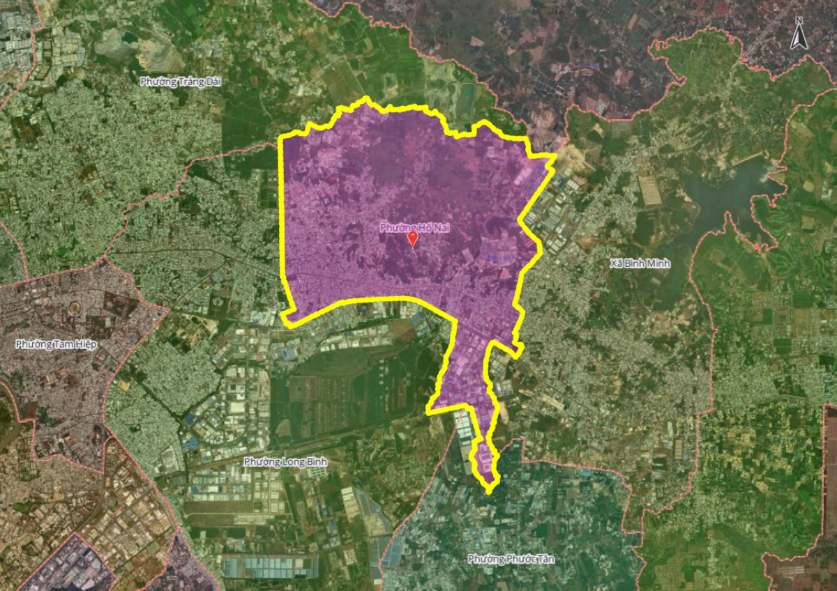 Bản đồ phường Hố Nai mới