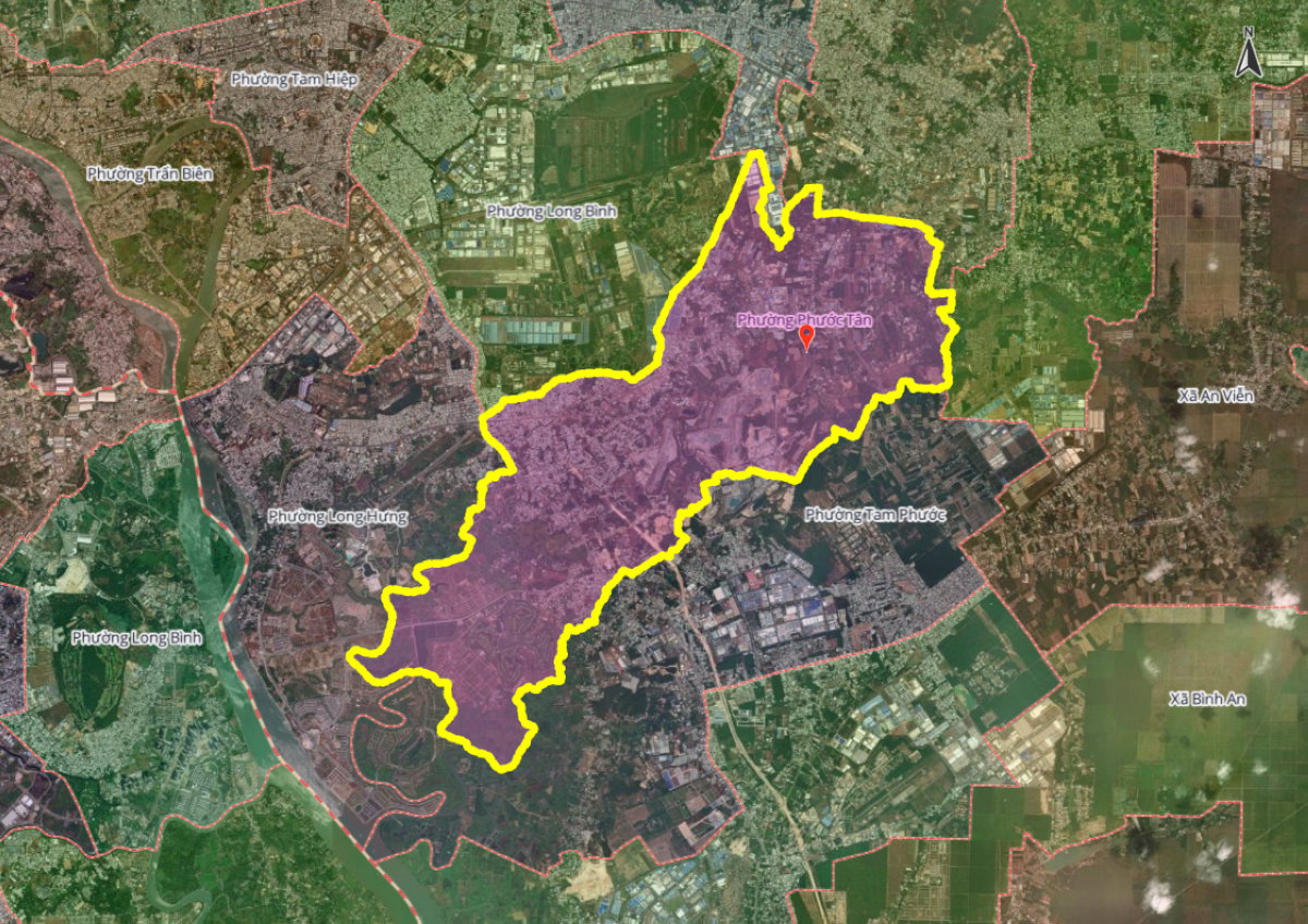 Bản đồ phường Phước Tân