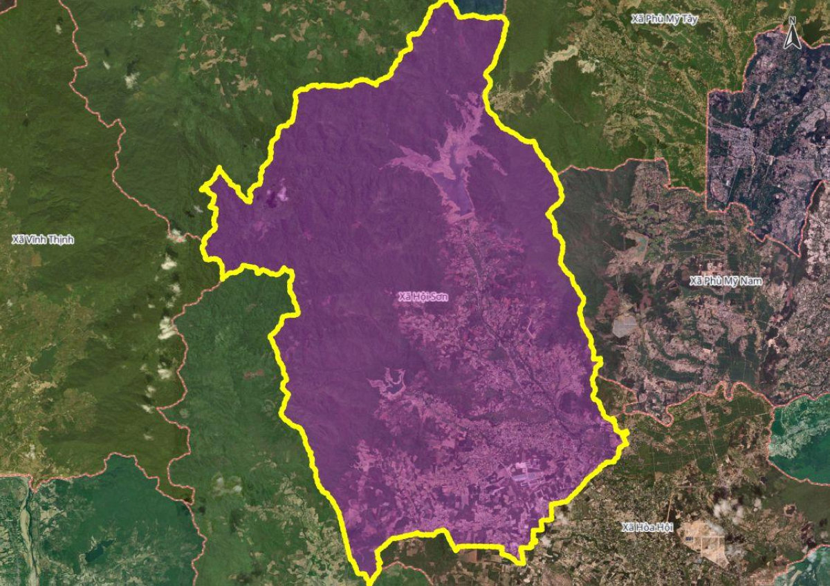 Hình ảnh bản đồ xã Hội Sơn mới