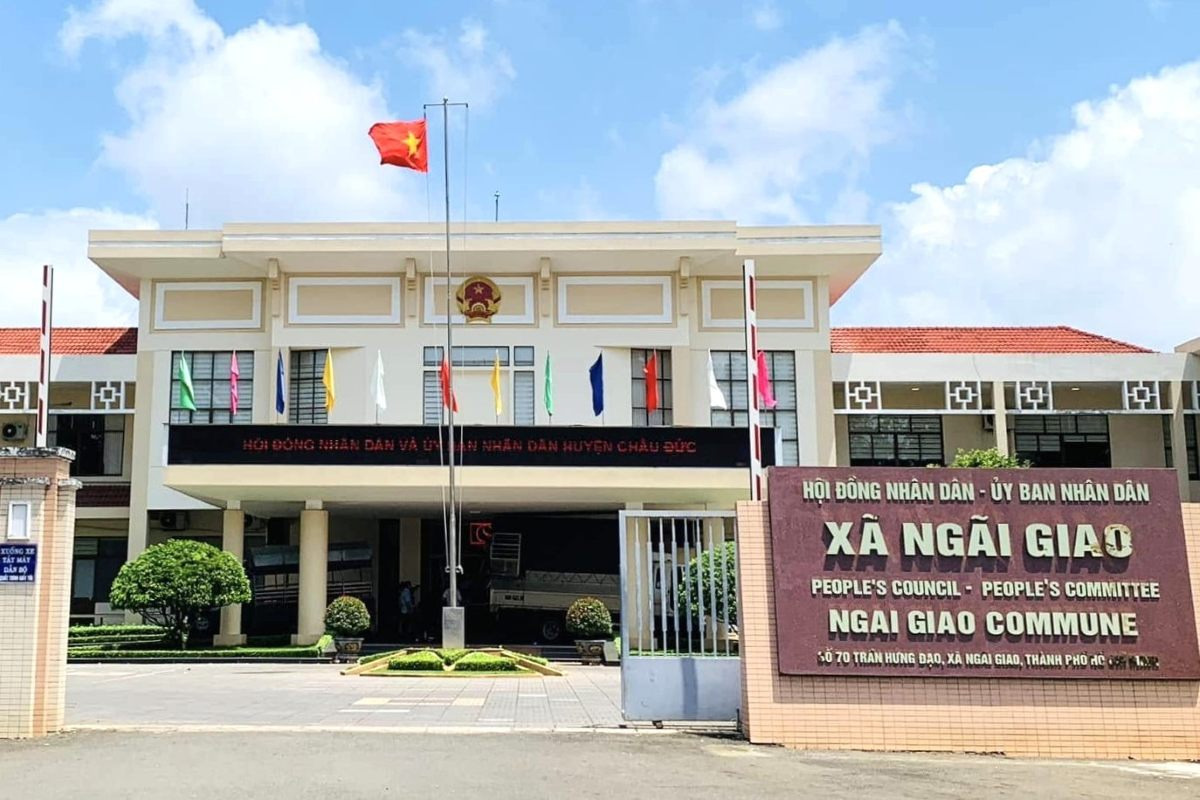 Hình ảnh trụ sở UBND xã Ngãi Giao sau sáp nhập