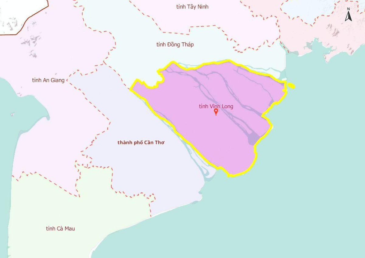 Bản đồ sáp nhập tỉnh Vĩnh Long mới