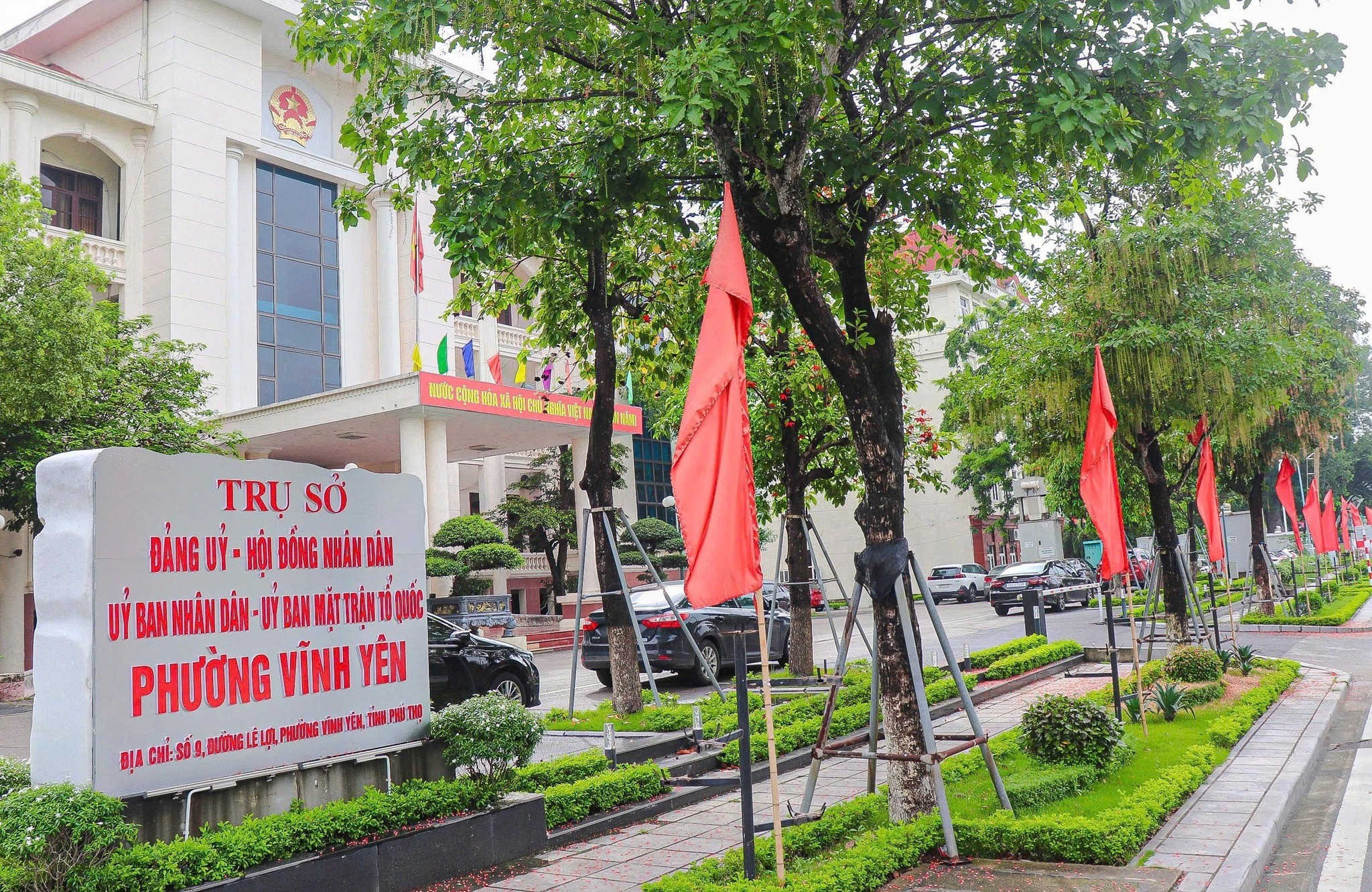 Hình ảnh trụ sở UBND xã Vĩnh Yên sau sáp nhập