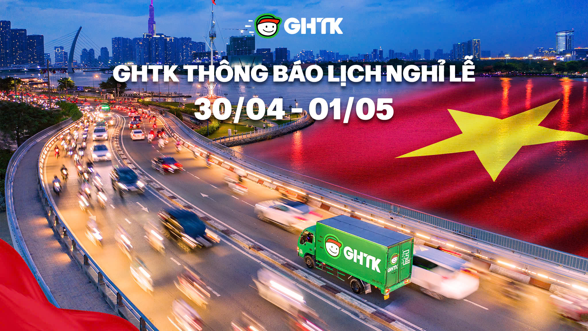 GHTK thông báo lịch làm việc lễ 30/4 - 1/5/2025