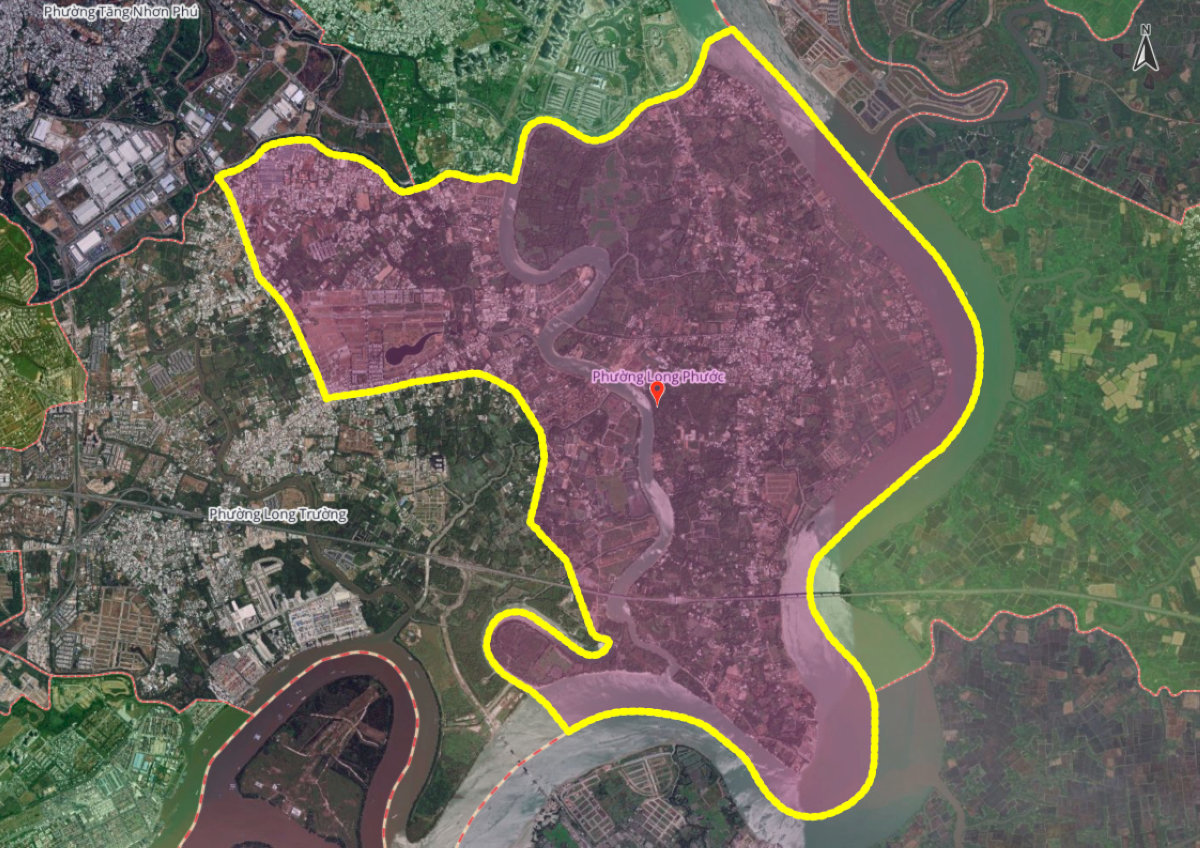 Sơ đồ sáp nhập phường Trường Thạnh và phường Long Phước