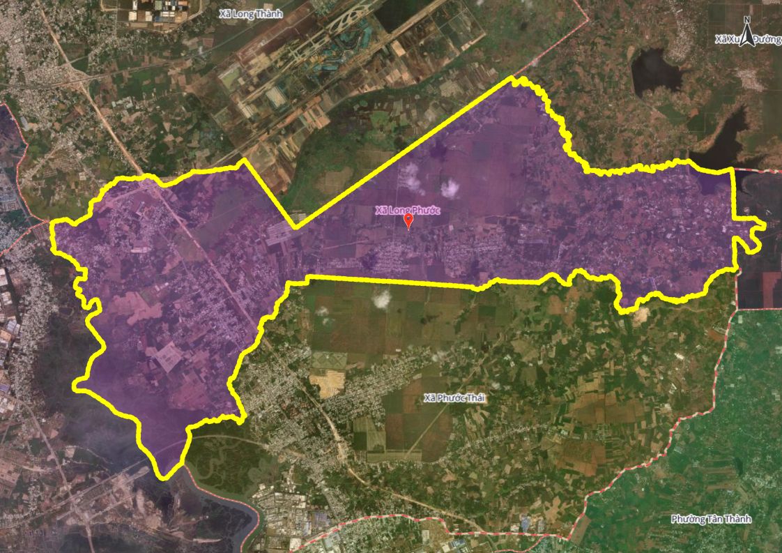Hình ảnh bản đồ xã Long Phước mới