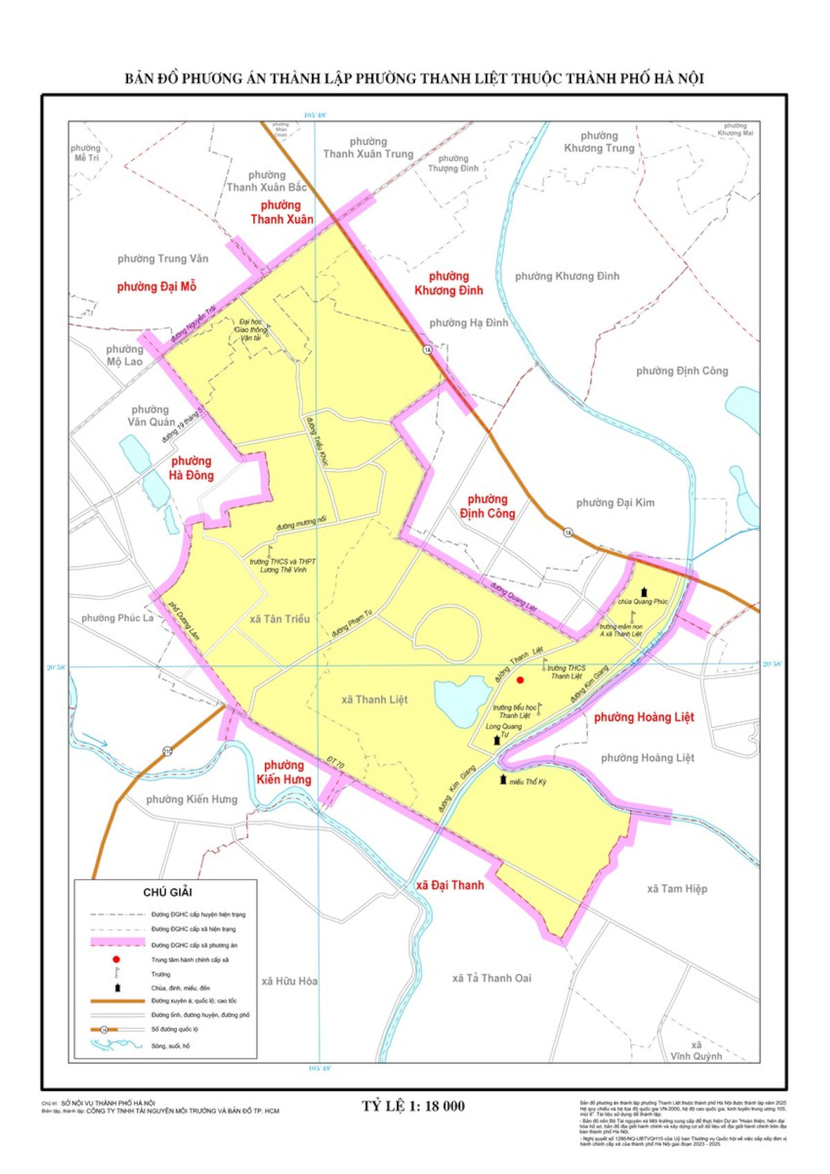 Hình ảnh bản đồ phường Thanh Liệt mới