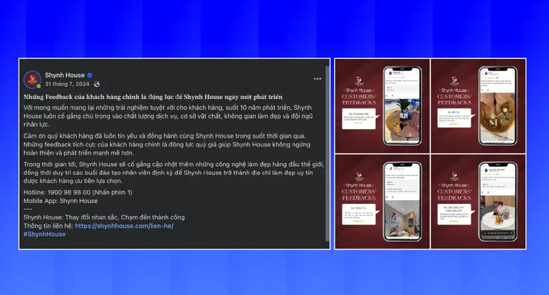 Bài đăng kèm feedback từ khách hàng giúp xây dựng niềm tin lâu dài cho thương hiệu