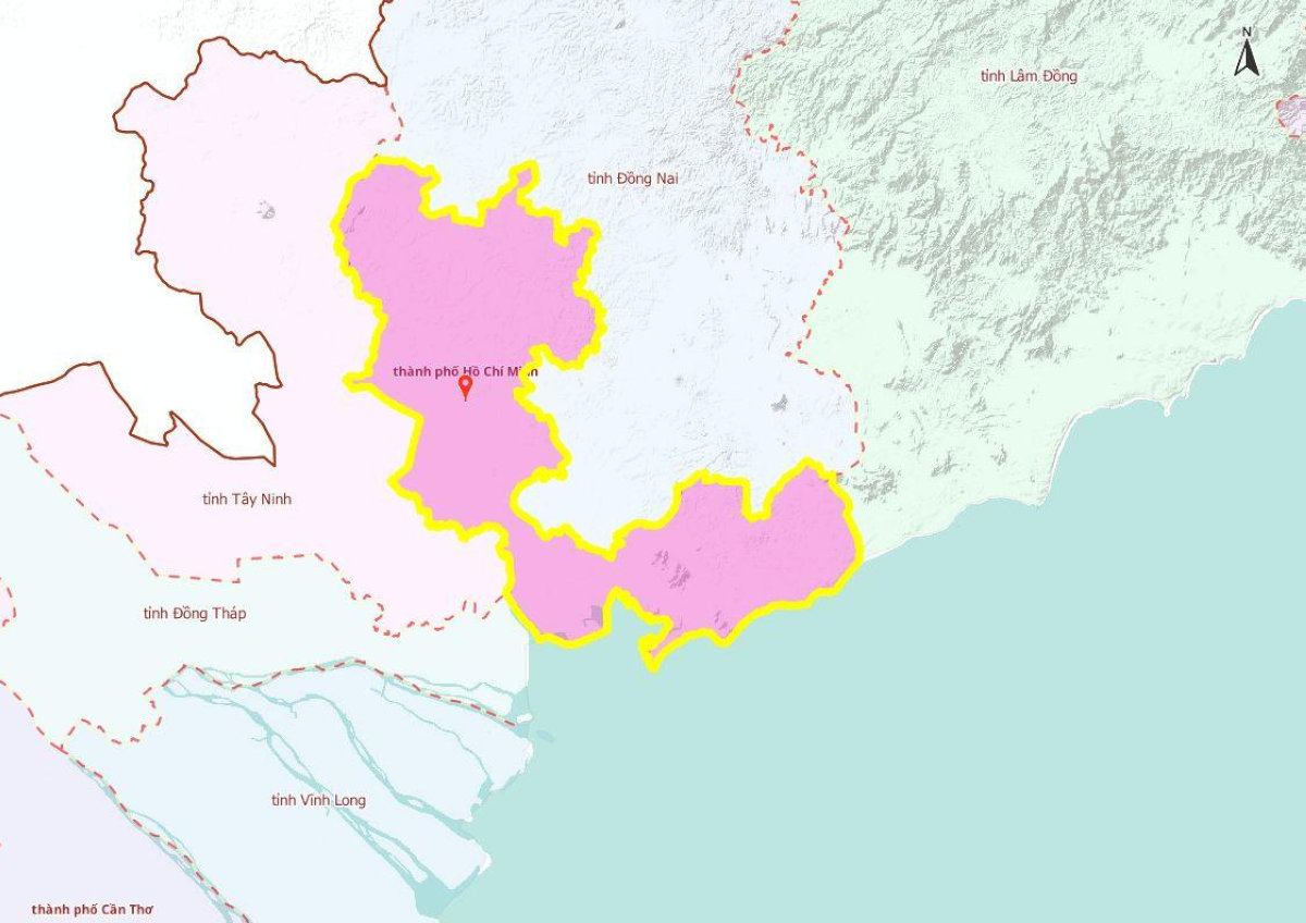 Bản đồ Thành phố Hồ Chí Minh sau đợt sáp nhập 2025