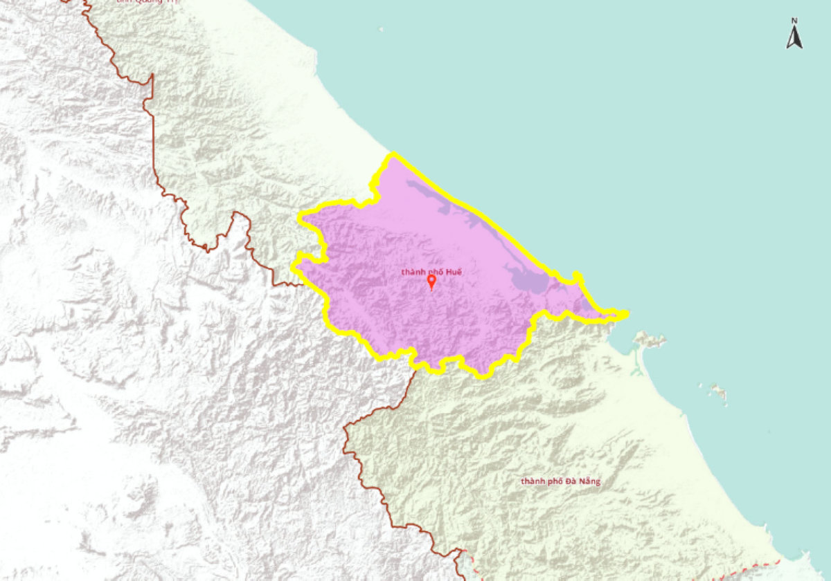 Tra cứu thông tin xã phường Thành phố Huế sau sáp nhập trên bản đồ số
