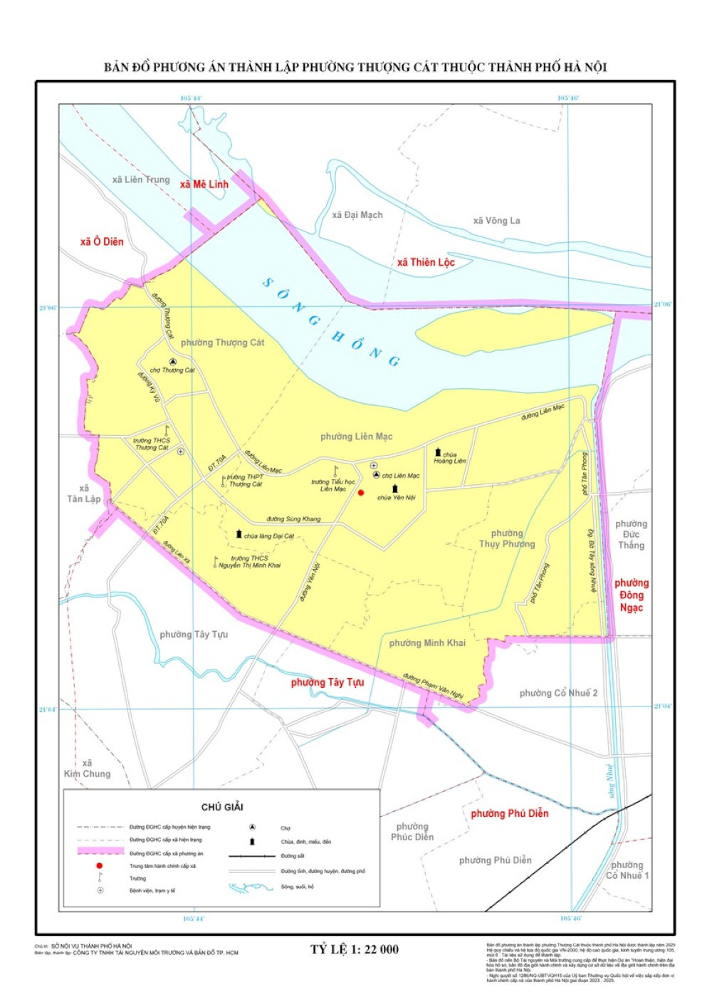 Bản đồ Phường Thượng Cát mới sau sáp nhập 2025