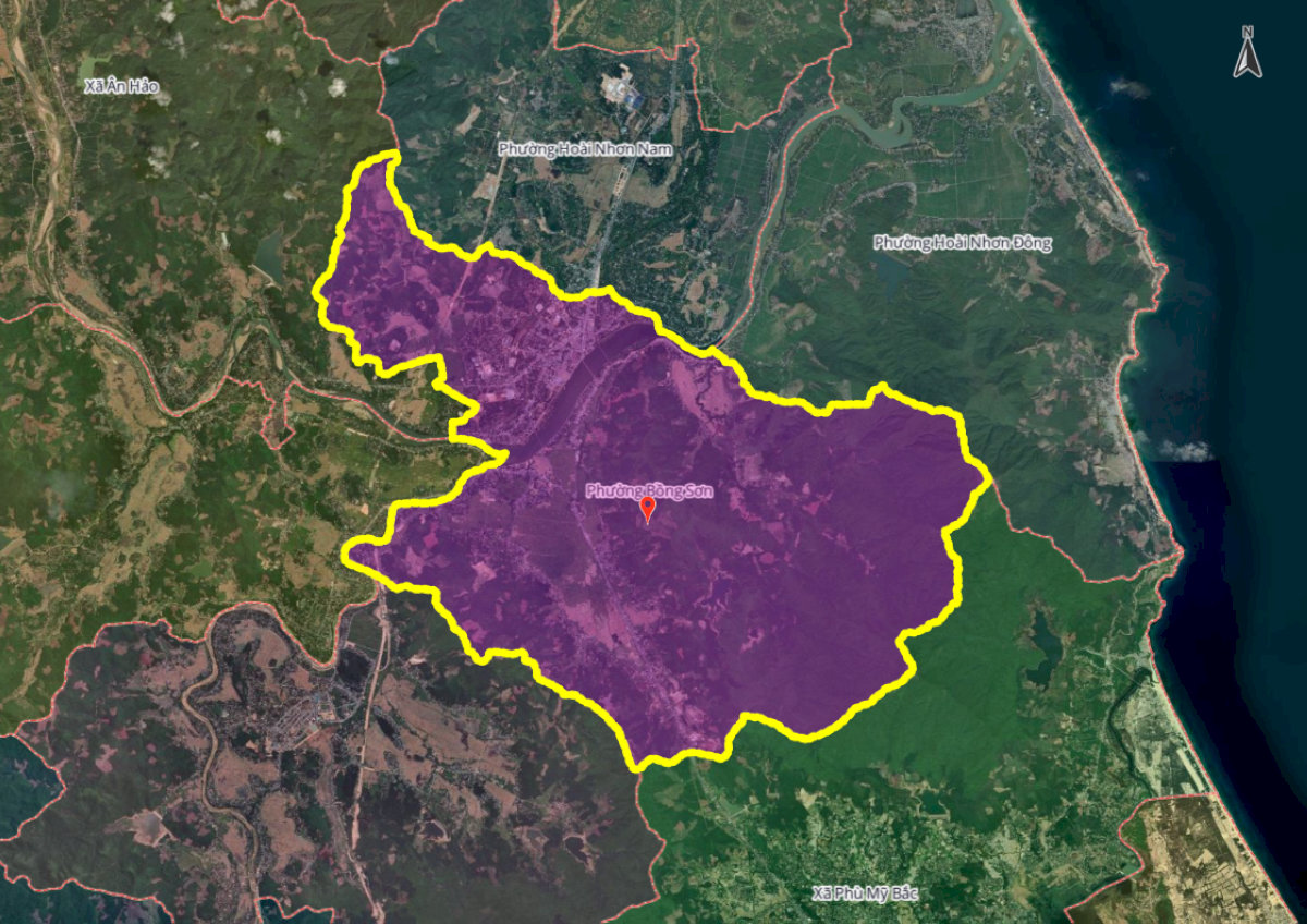 Hình ảnh bản đồ phường Bồng Sơn mới