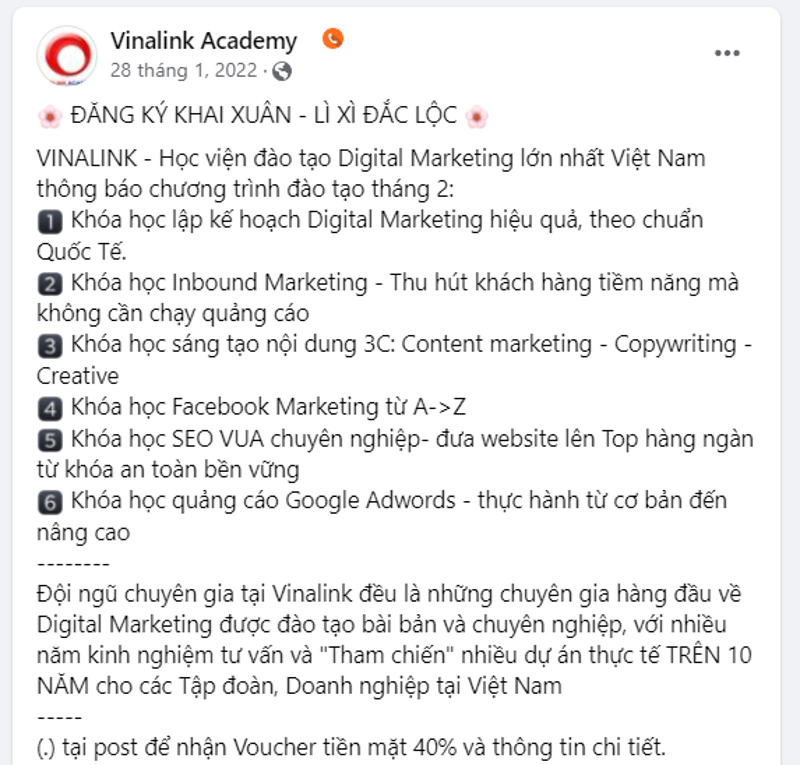 Bài đăng bán hàng online hấp dẫn cần kêu gọi hành động khéo léo, tự nhiên