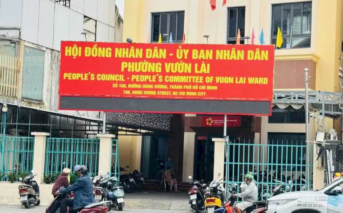 Hình ảnh trụ sở UBND phường Vườn Lài tại đường Hùng Vương