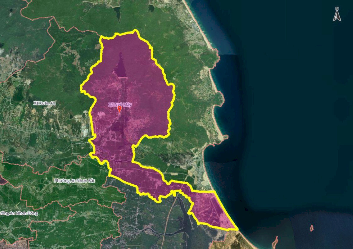 Hình ảnh bản đồ xã Ngô Mây mới