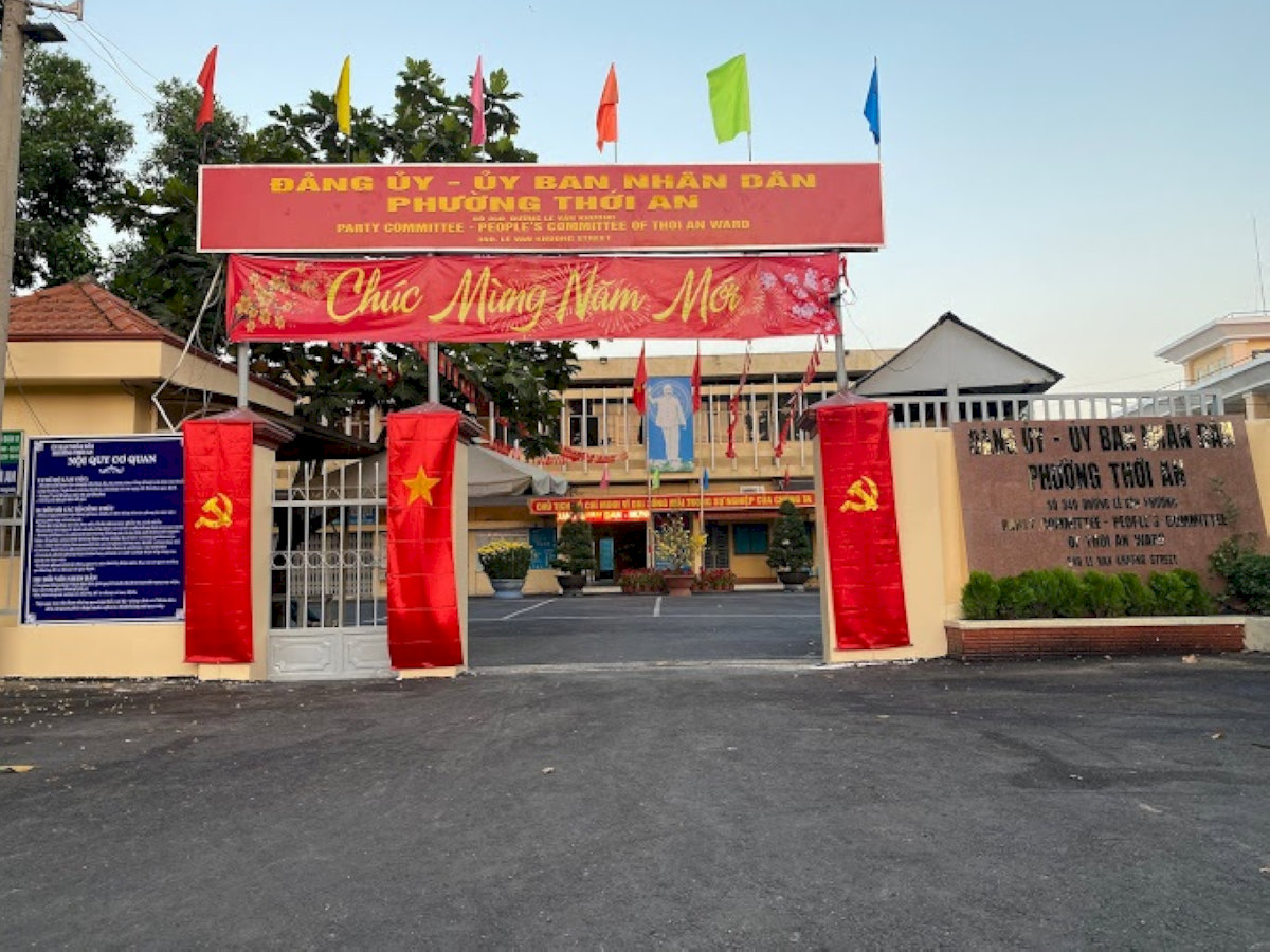 Trụ sở UBND phường Thới An mới - Trung tâm hành chính sau sáp nhập