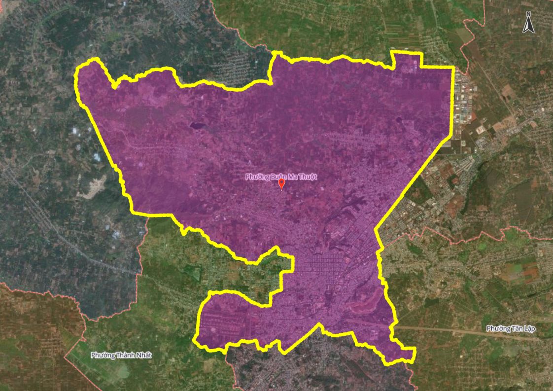 Hình ảnh bản đồ phường Buôn Ma Thuột mới