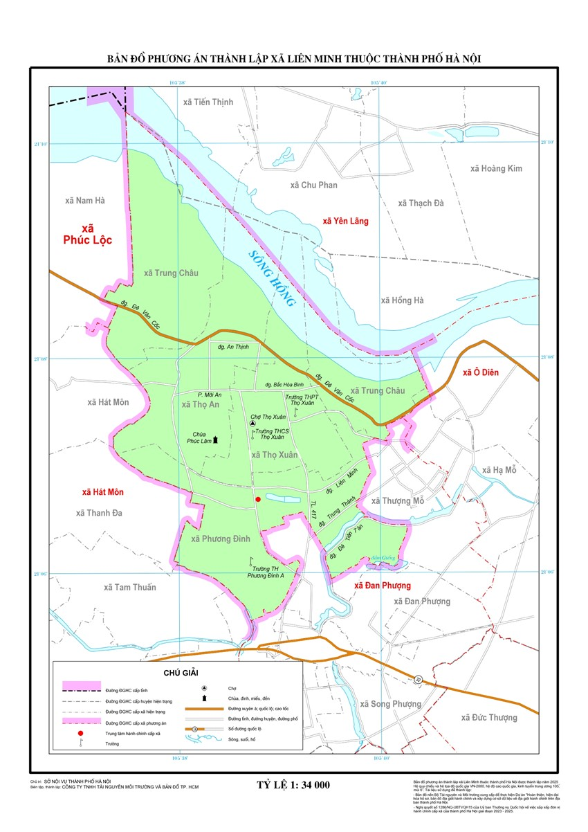 Hình ảnh bản đồ xã Liên Minh mới