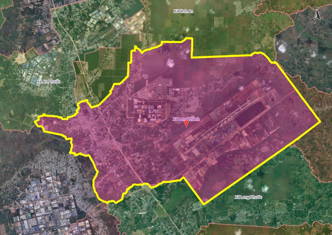 Hình ảnh bản đồ xã Long Thành mới