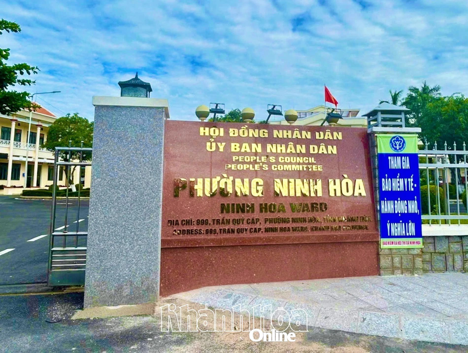 Hình ảnh trụ sở UBND phường Ninh Hòa sau sáp nhập