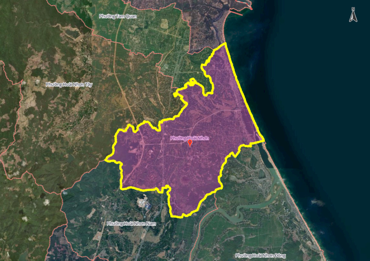 Bản đồ khu vực phường Hoài Nhơn mới
