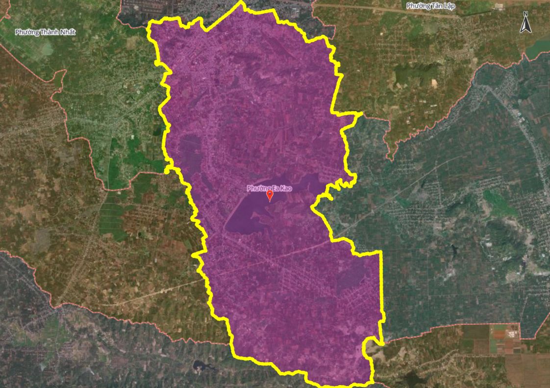 Hình ảnh bản đồ phường Ea Kao mới