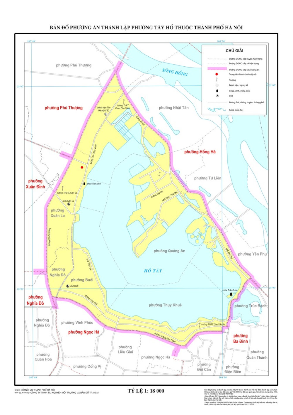 Phần còn lại của phường Quảng An cũ sẽ được sáp nhập vào phường Tây Hồ mới