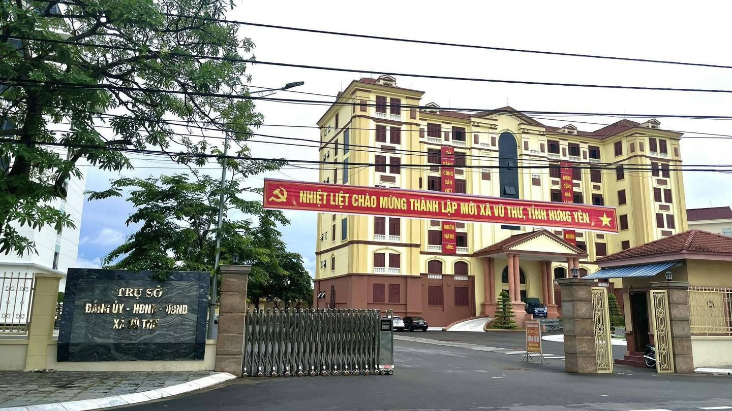 Hình ảnh trụ sở UBND xã Vũ Thư sau sáp nhập