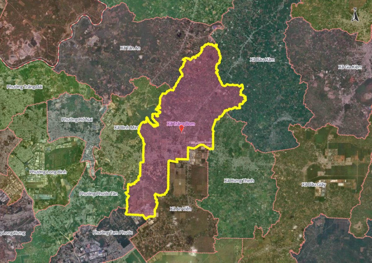 Bản đồ xã Trảng Bom mới