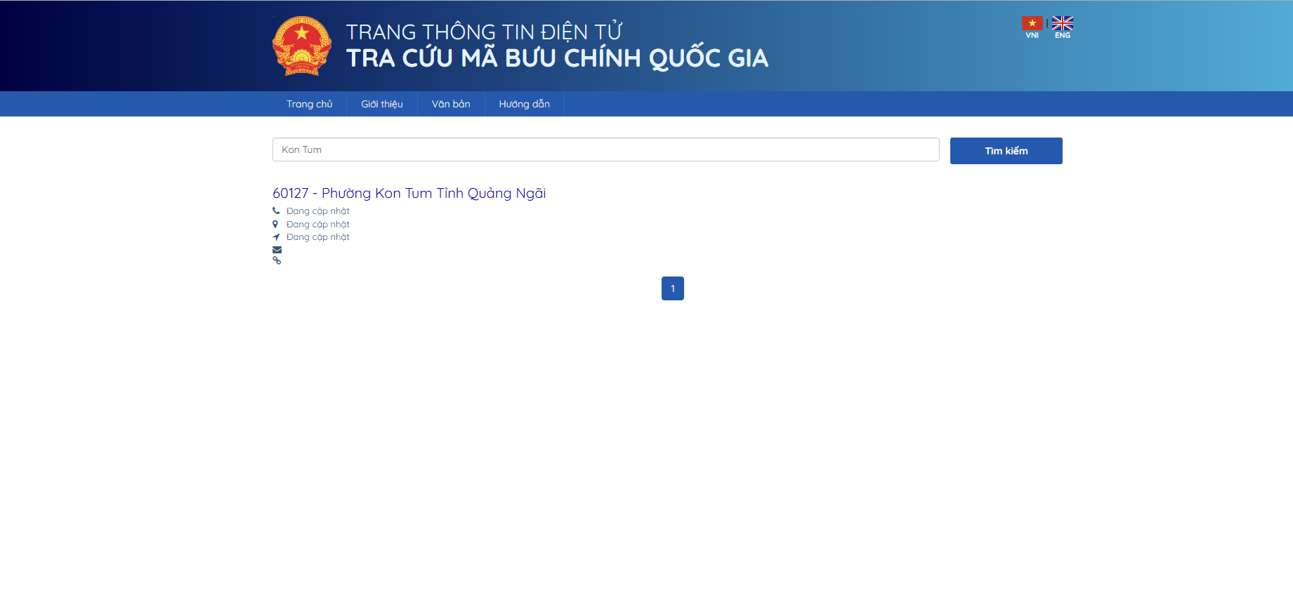 Truy cập trang web https://mabuuchinh.vn/ và điền thông tin địa chỉ cần tra cứu mã zip