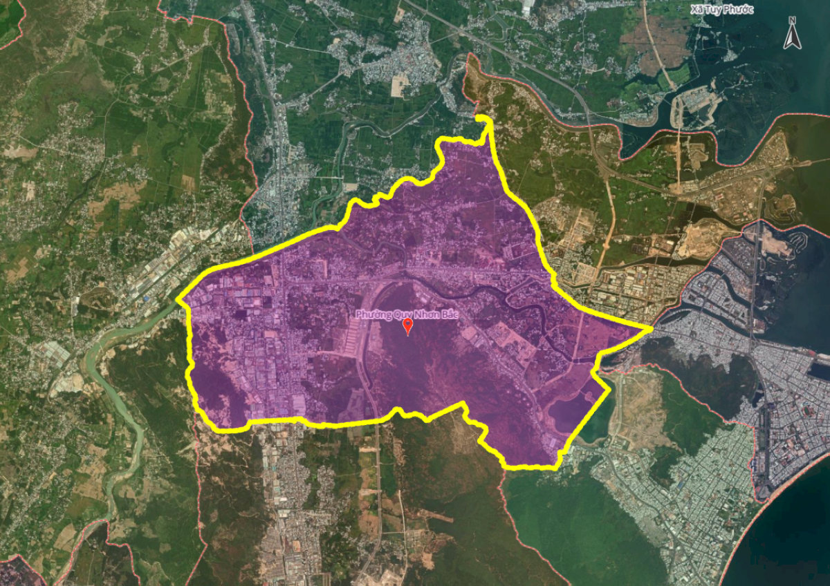 Hình ảnh bản đồ phường Quy Nhơn Bắc mới