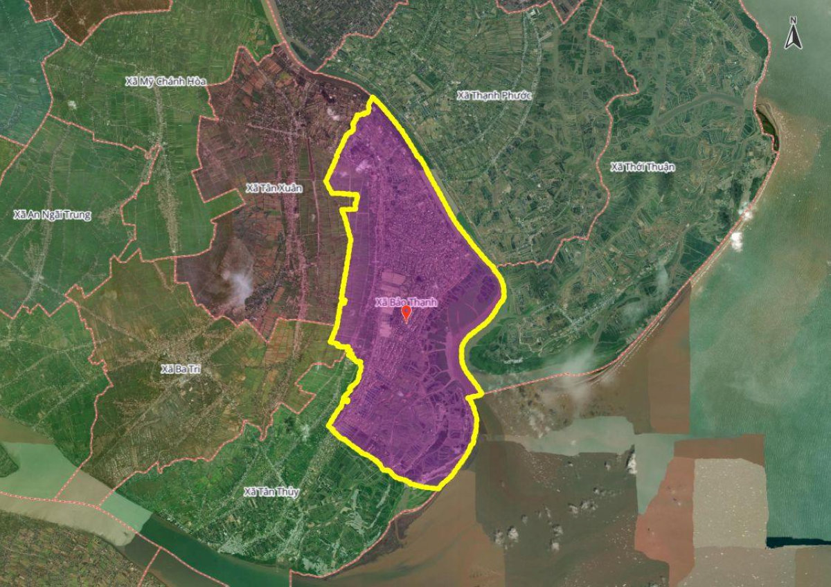 Hình ảnh bản đồ xã Bảo Thạnh mới