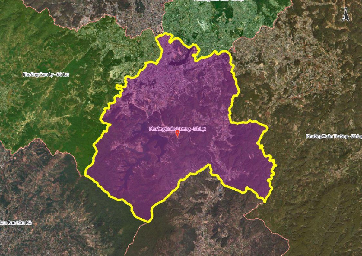 Bản đồ khu vực Phường Xuân Hương mới