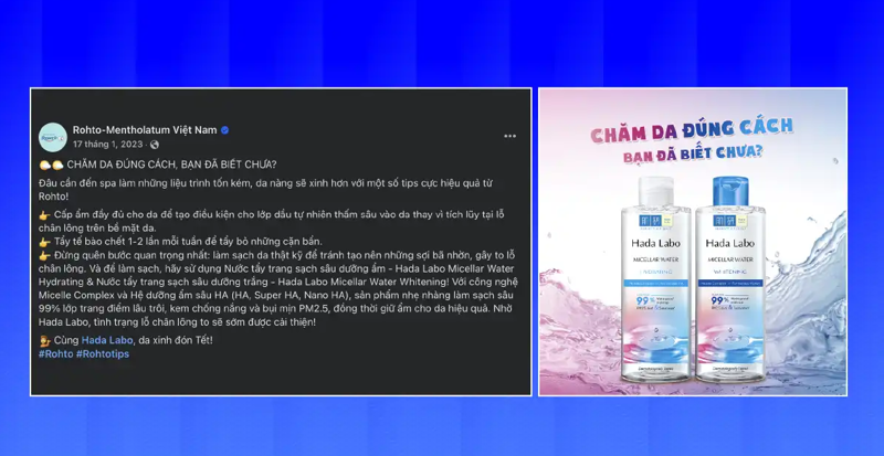 Mẫu bài đăng chia sẻ kiến thức thường áp dụng cho ngành mỹ phẩm, làm đẹp