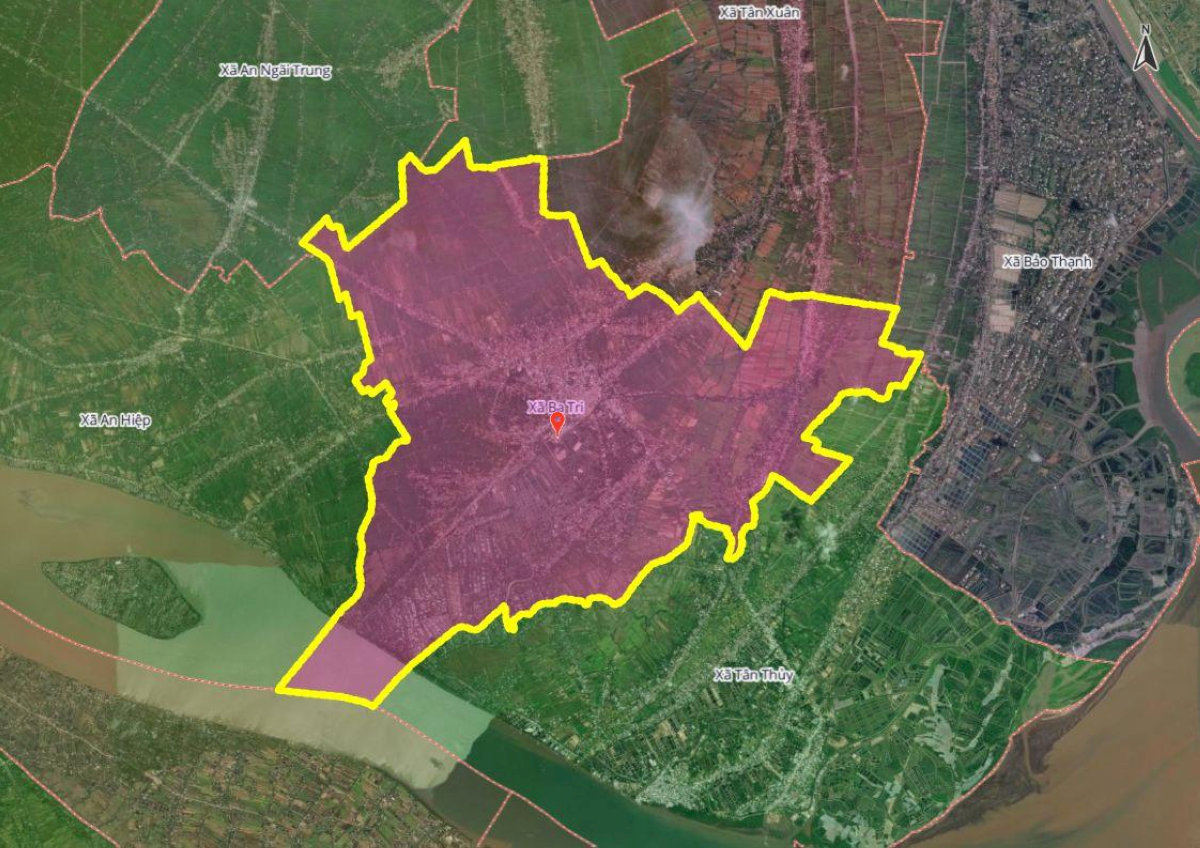 Hình ảnh bản đồ xã Ba Tri mới