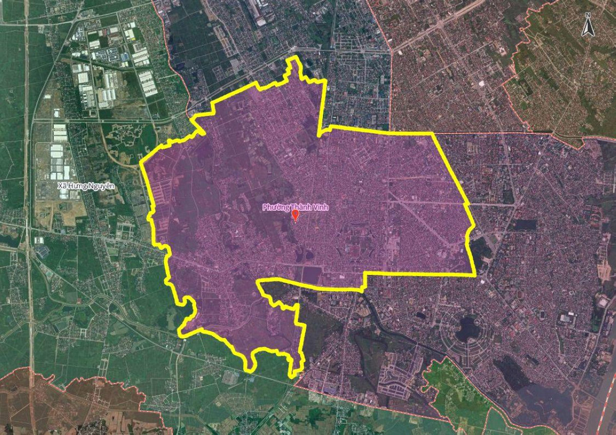 Bản đồ khu vực Phường Thành Vinh mới