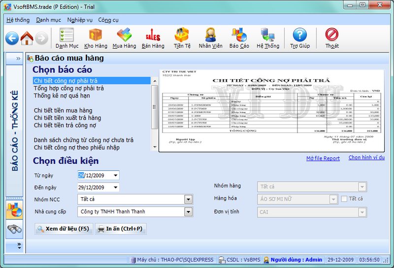 VSoft BMS là phần mềm hỗ trợ quản lý bán hàng ổn định