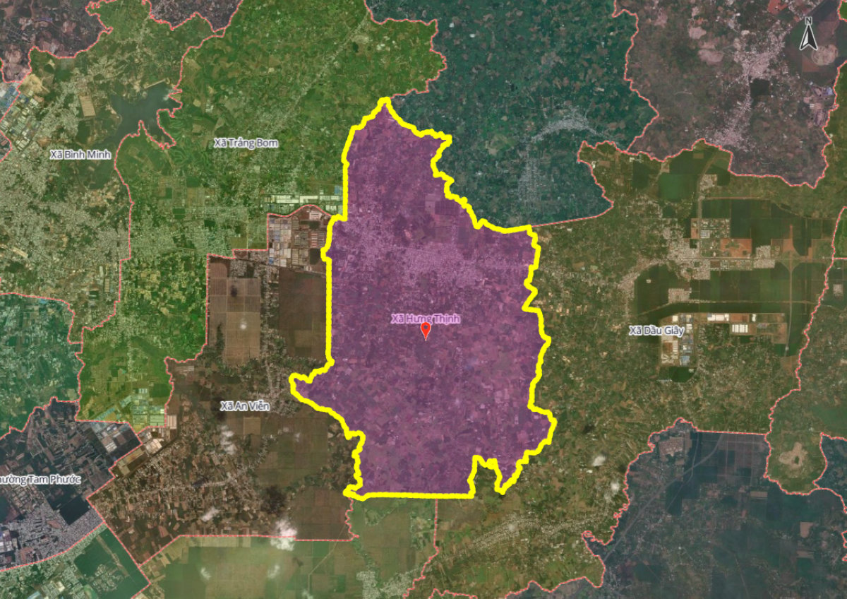 Bản đồ xã Hưng Thịnh mới