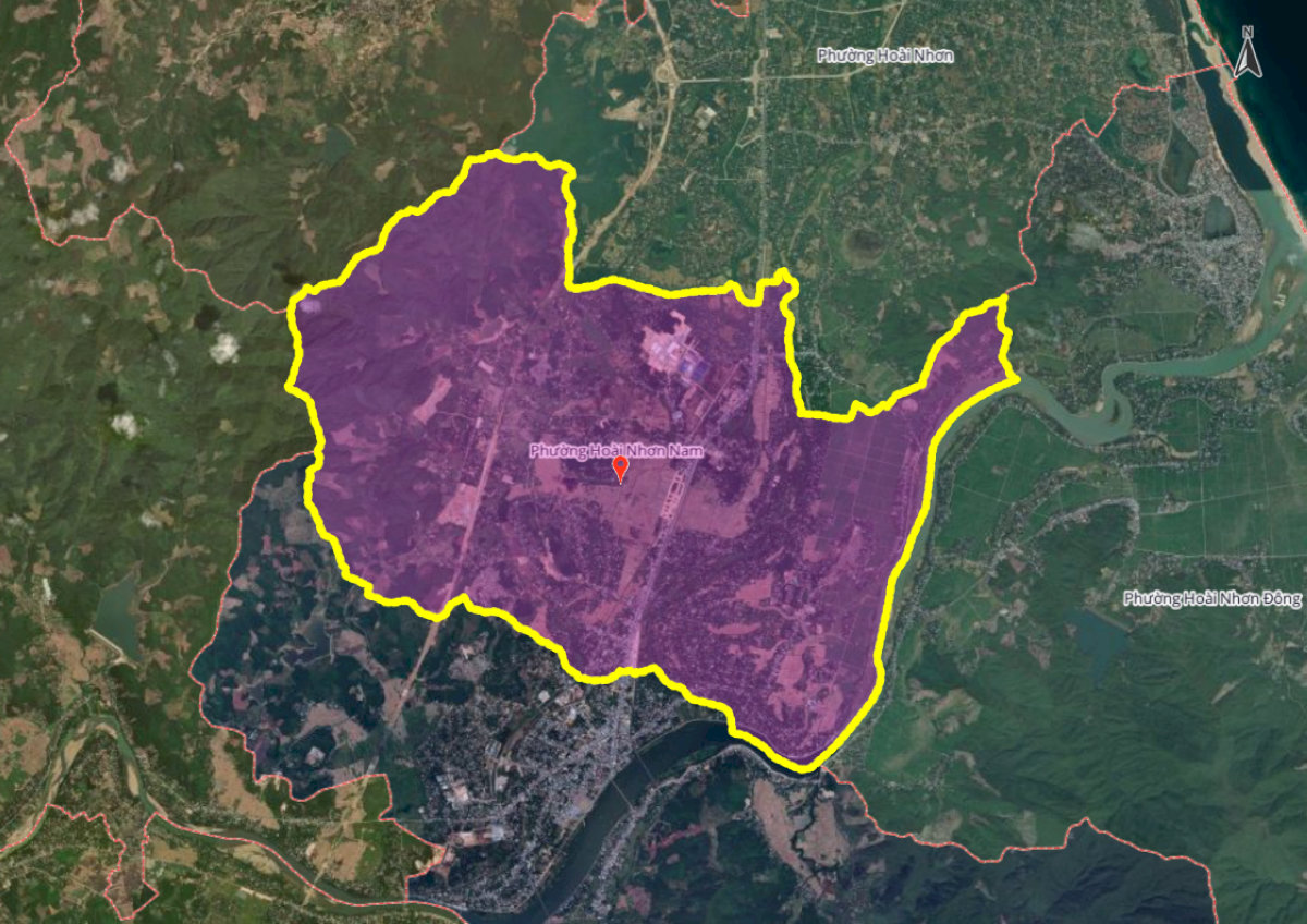 Hình ảnh bản đồ khu vực Hoài Nhơn Nam mới