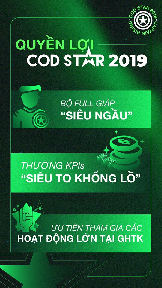 COD STAR 2019 - QUYỀN LỢI SIÊU KHỦNG | GHTK - Nền tảng hậu cần chuyên ...