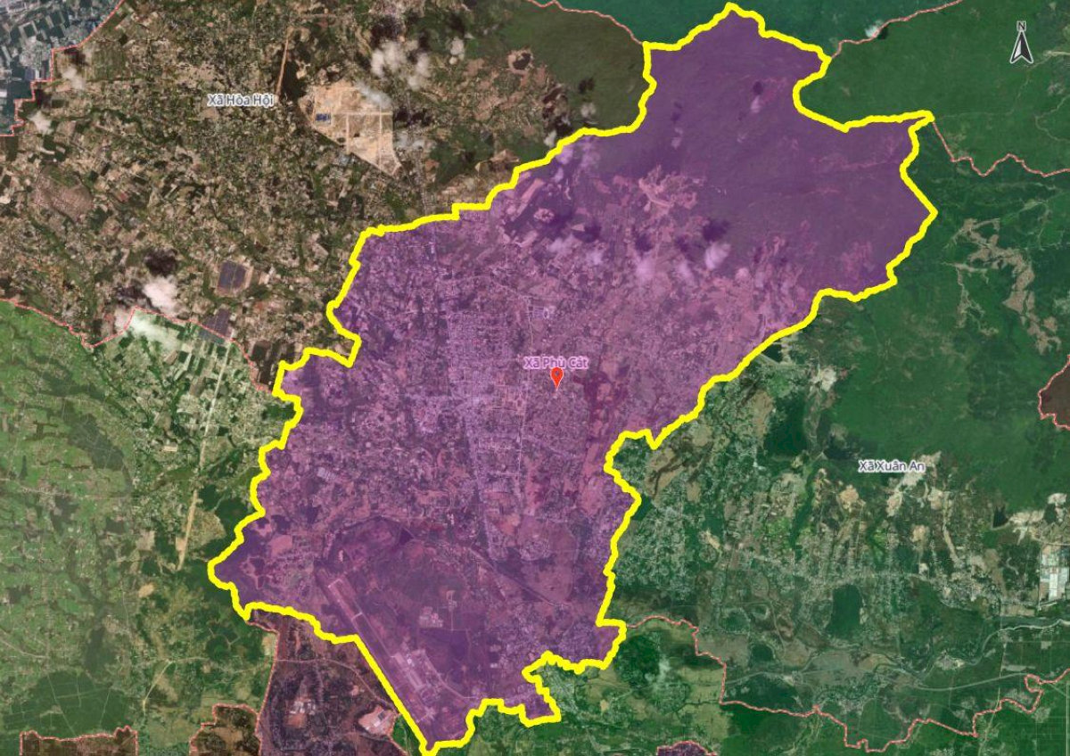 Hình ảnh bản đồ xã Phù Cát mới