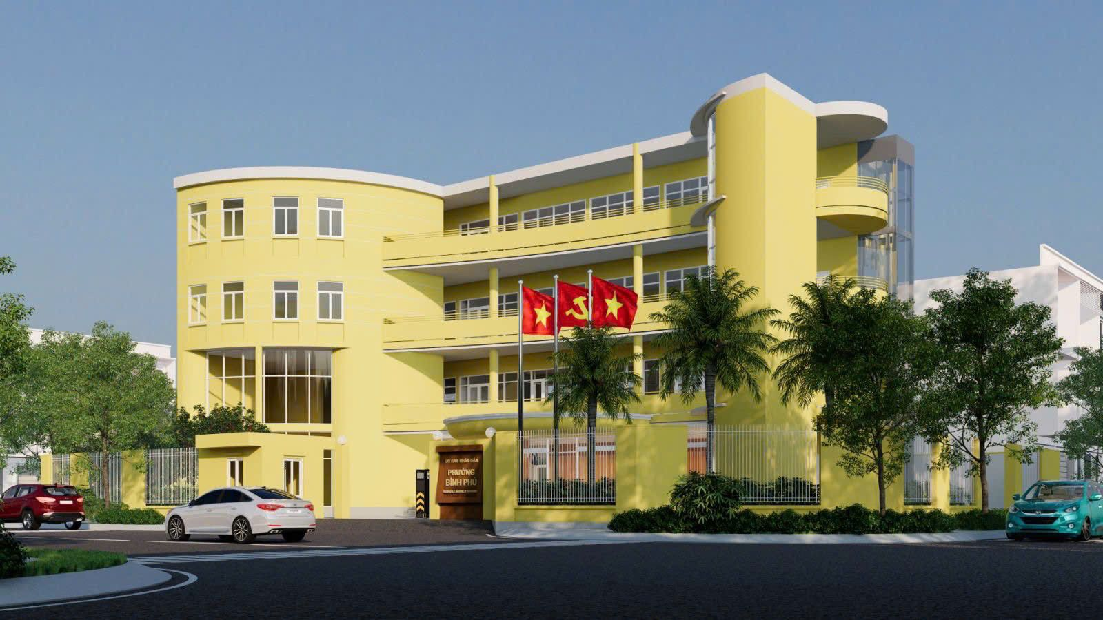 Hình ảnh Trụ sở UBND phường Bình Phú mới tại đường Chợ Lớn