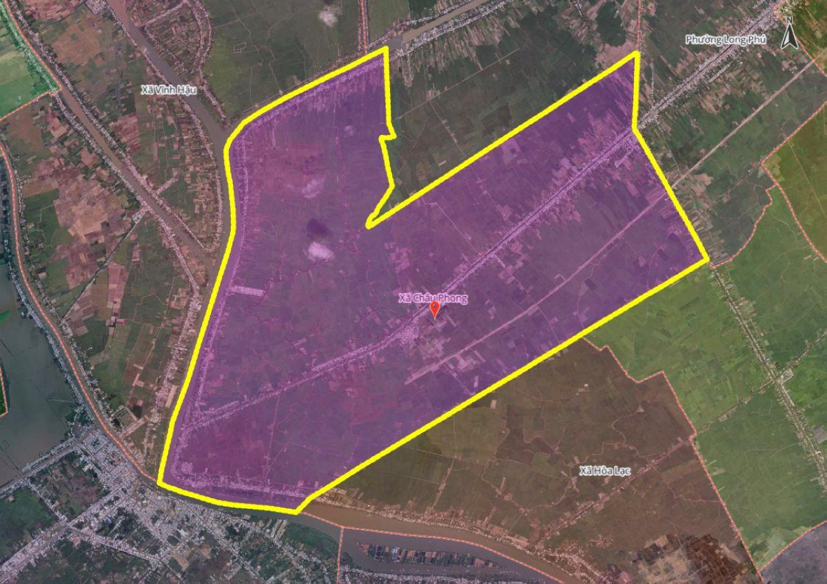 Hình ảnh bản đồ xã Châu Phong mới