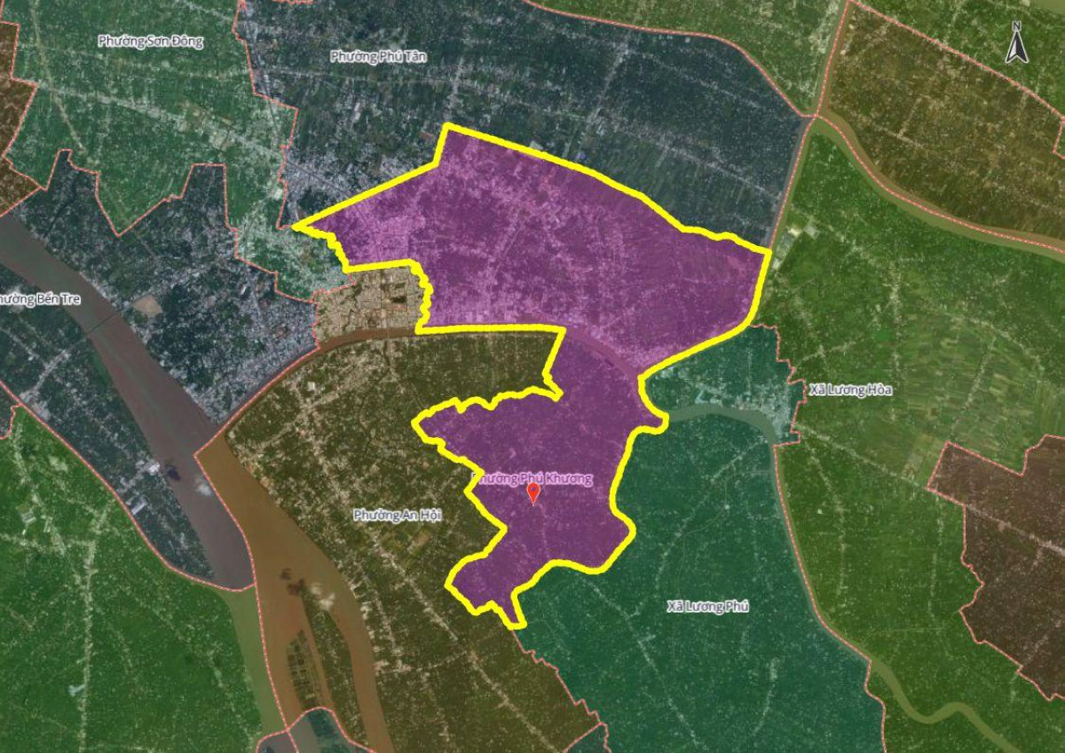 Hình ảnh bản đồ phường Phú Khương mới