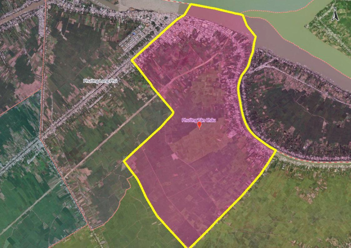 Hình ảnh bản đồ phường Tân Châu mới